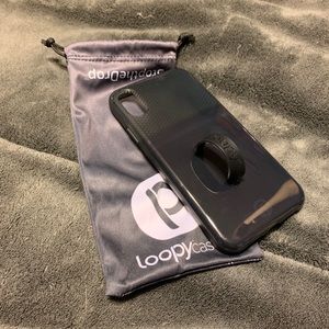 Black Ombre Loopy Case iPhone XR with bag
